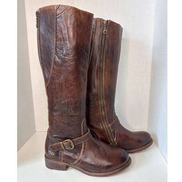Bed Stu Glaye Tall Riding Knee High Boots Rustic Teak 8.5 - Picture 7 of 13